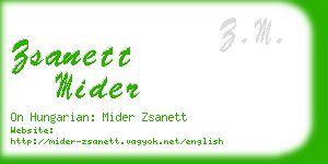 zsanett mider business card